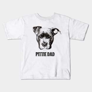 Pittie Dad American Pit Bull Terrier Kids T-Shirt